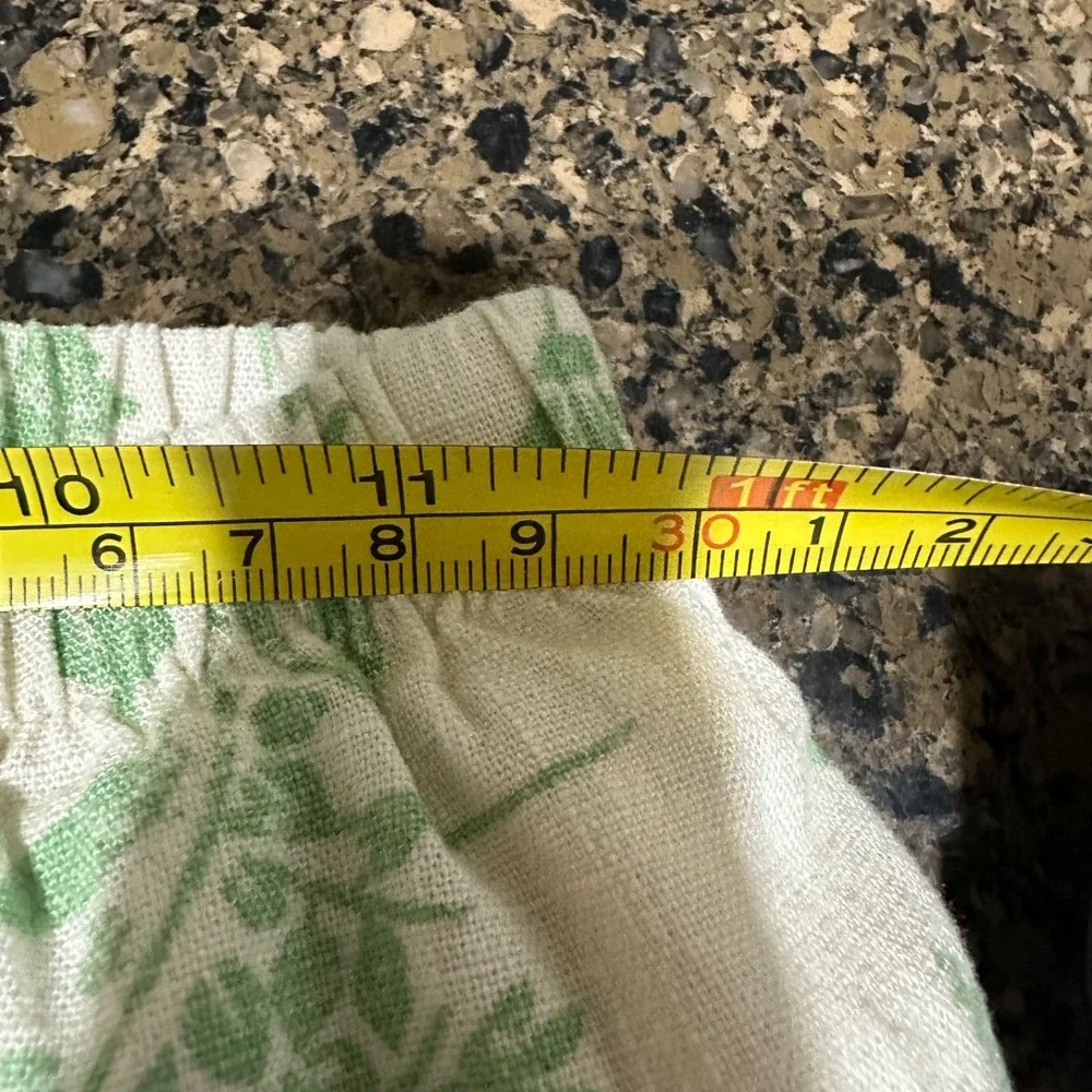 paisley lane green‎ toile lines jogger pants girl's 10